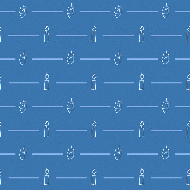 Free dreidel candles spinning top illustration