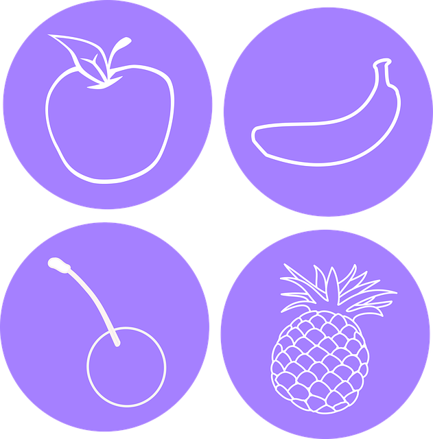 Frukt, Eple, Banan, Kirsebær, Ananas