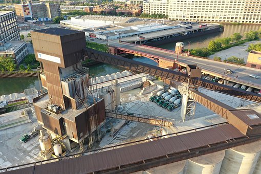 Free Cement Factory Drone photo and picture