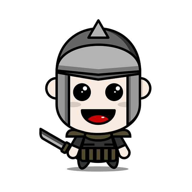 Free warrior armor cute vector