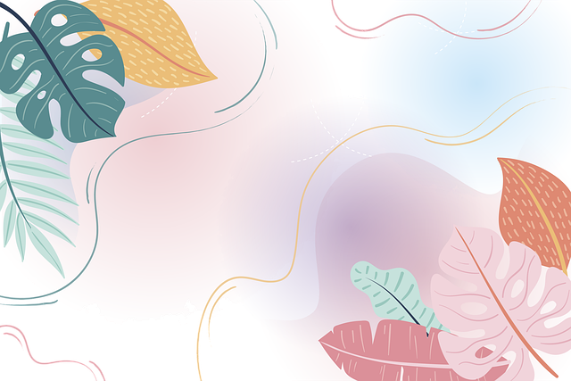 Free plants leaves border illustration