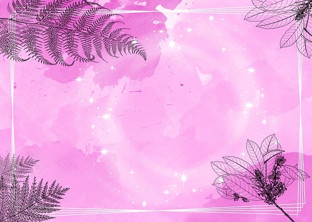 Blumen, Blätter, Hintergrund, Rosa