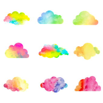 Aquarela, Nuvem, Arco-Íris, Natureza