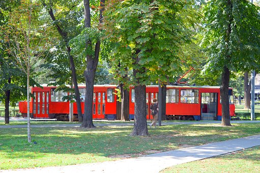 Free City Red Tram photo and picture