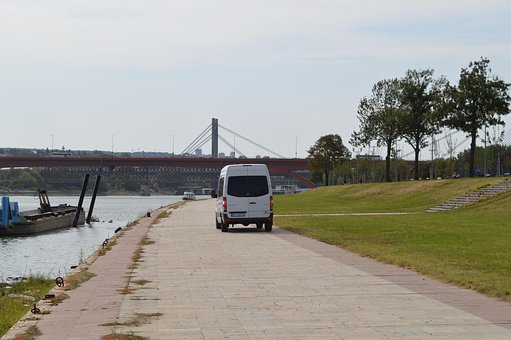 Free Riverbank Van photo and picture