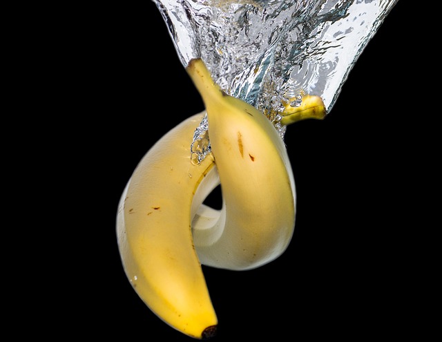 Bananer, Frukt, Vann, Sprut, Banan, Mat