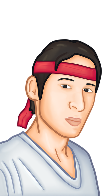 Free guy martial arts men illustration