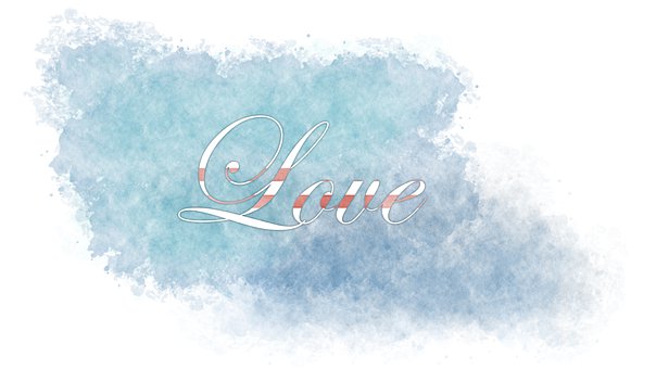 Free Love Calligraphy illustration and picture