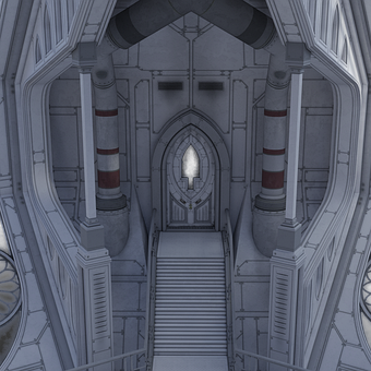 Free Space Station Futuristic illustration and picture