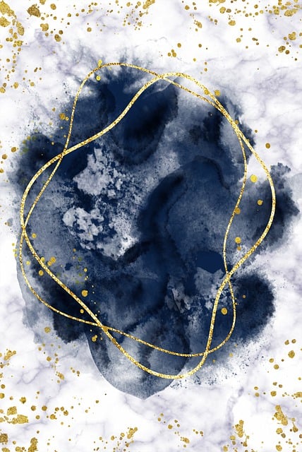 Free frame gold marble illustration