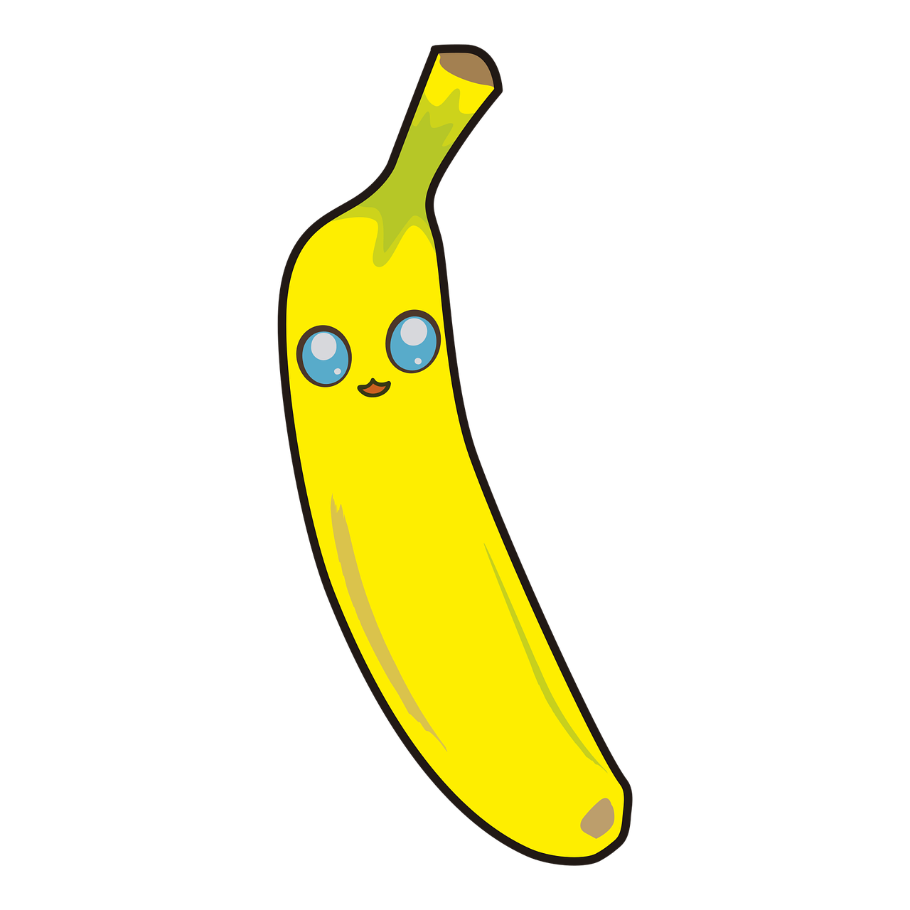Banana Fruit Kawaii Free vector graphic on Pixabay