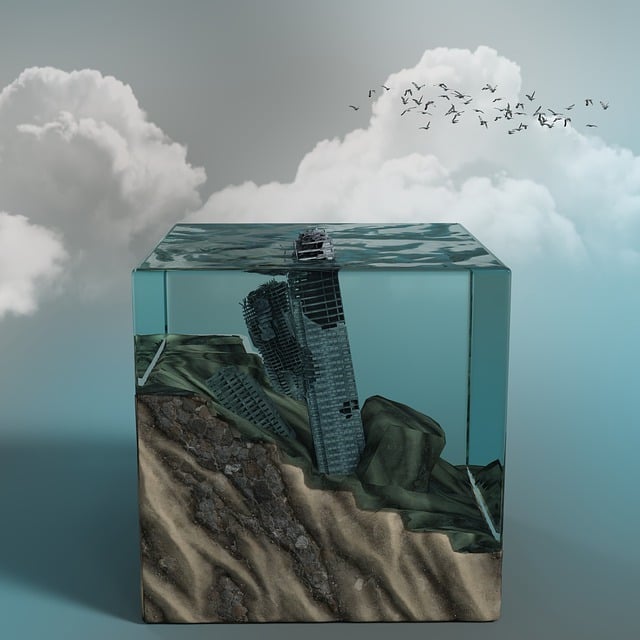 Free fantasy end of the world city illustration