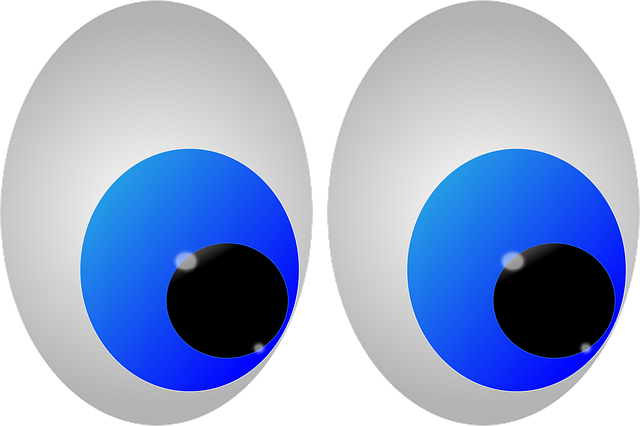 Free eyes blue eyes comic vector