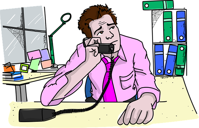 Free employee working unhappy vector