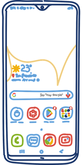 Free smartphone screen apps vector