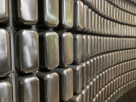 Plata, Pared, Sartenes, Metal, Patrón