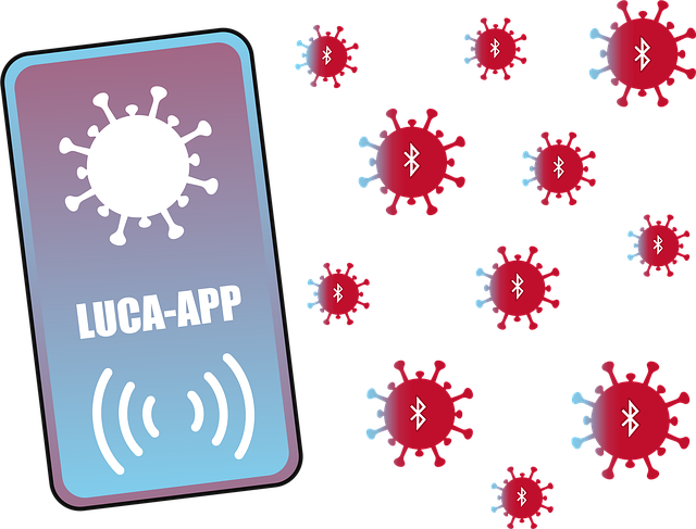Free luca app smartphone virus vector