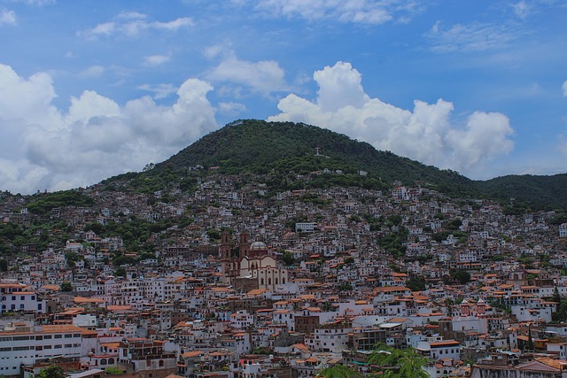 Taxco, Ciudad, Montañas, Edificios