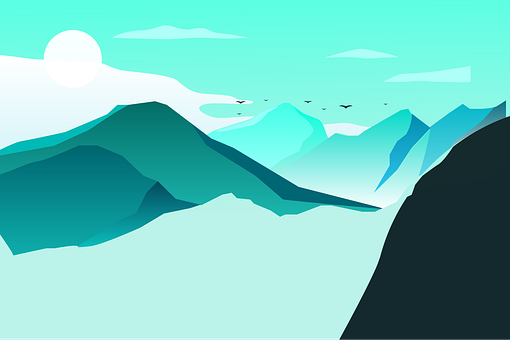 Free Mountains Birds vector and picture