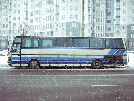Autobús, Transporte, Invierno, Nieve