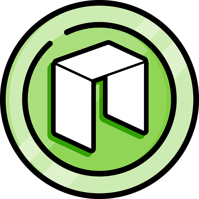 Free neo crypto currency block chain vector