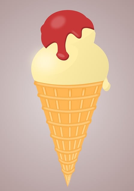 Free ice cream cone dessert vector