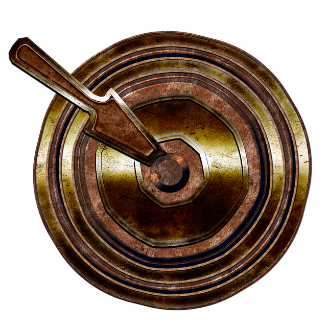 Free lever metal mechanism illustration
