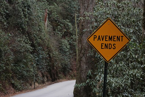 Free Pavement Ends Road Sign photo and picture