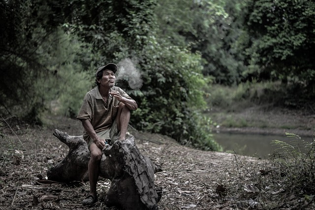 Free Man Smoking photo and picture