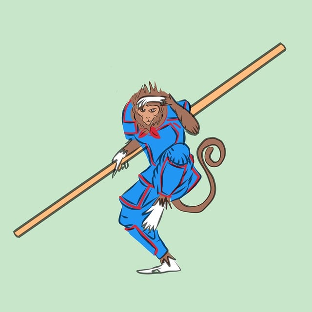 Free monkey king journey to the west character illustration