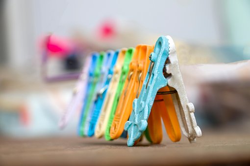 Wäscheklammern, Clips, Wäscherei
