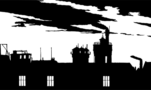 Free factory chimney silhouette vector
