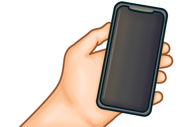 Free smartphone screen hand illustration