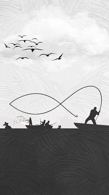 Free ichthys fishing christianity illustration