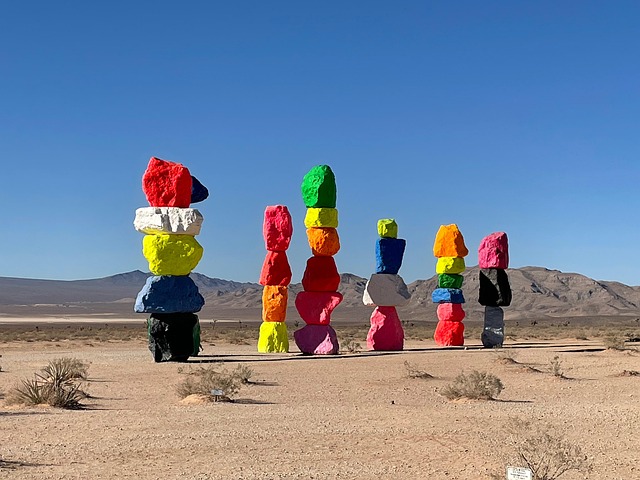 Free Nevada Seven Colored Mountains photo and picture