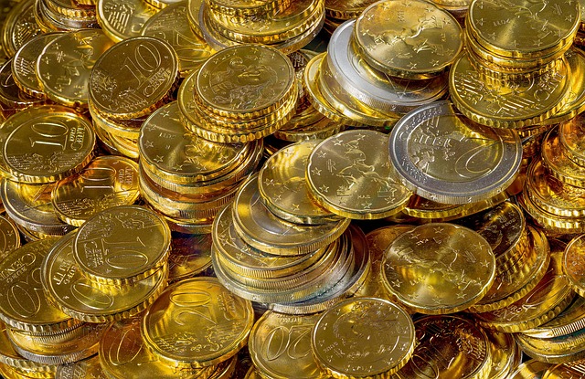 钱, 硬币, 欧元, 货币, 储蓄, 收入, 金币, 金币, 金币, 金币