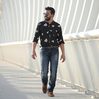 Mode, Modell, Mann, Laufen, Straße, Stil