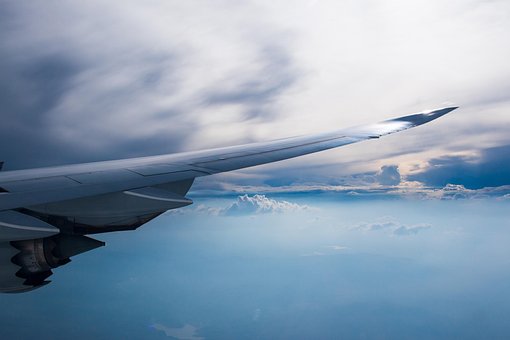 Airbus, Křídlo, Letící, Turbína