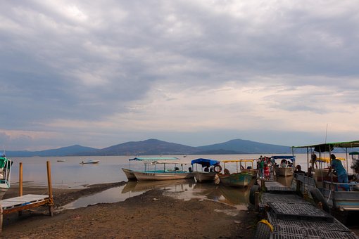 Rybáři, Jezero, Mexiko, Lodě, Turista