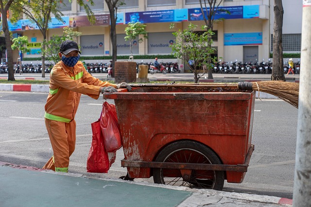 Free Garbageman Cart photo and picture