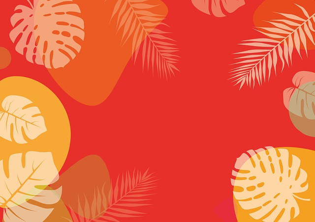 Free background leaves tropical illustration
