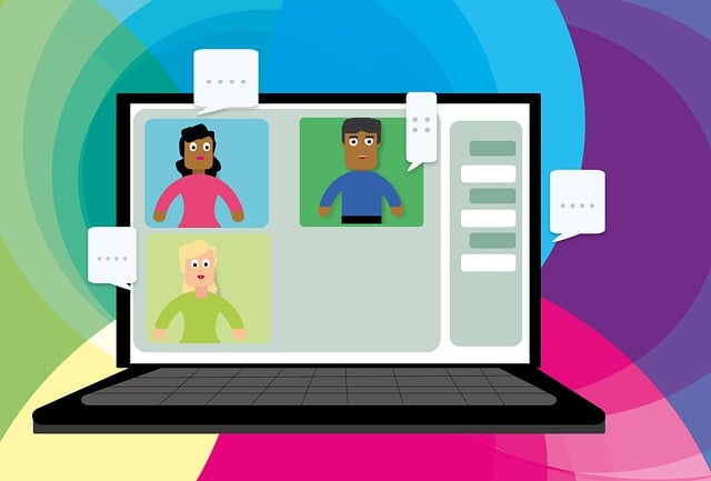 Download free HD stock image of Video Conference Video Call Free video conference video call laptop illustration