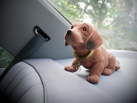 Nickender Hund, Wagen, Hutablage
