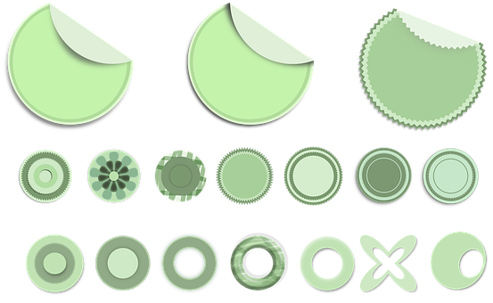 Free Buttons Sticker vector and picture