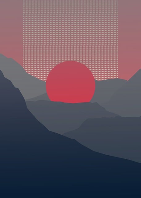 Free Mountains Sunset illustration and picture