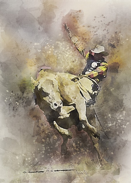 Free horse cowboy nature illustration