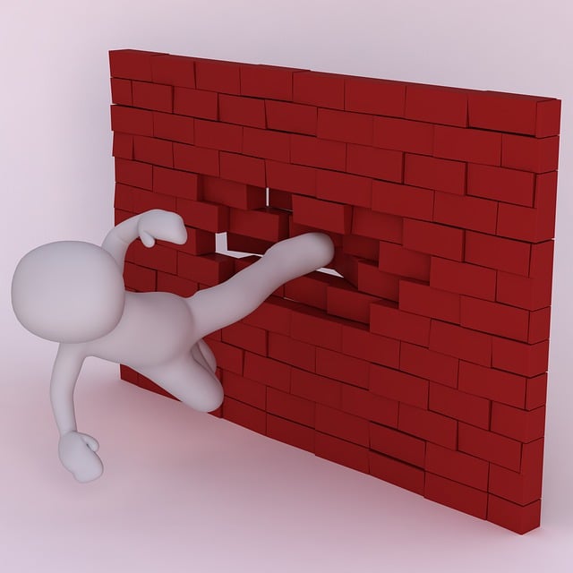 Free wall bricks kick illustration