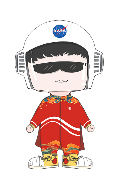 Free character superhero astronaut illustration