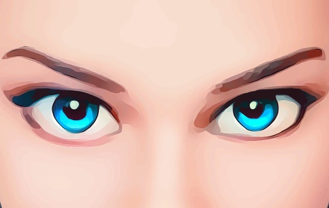 Free eyes woman cartoon illustration