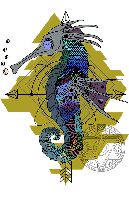 Free Seahorse Fish illustration and picture